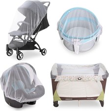 Baby Mosquito Net for Stroller, Reusable Bug Net for Stroller, Playards, Pack N