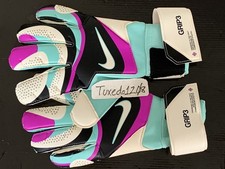 New! Nike GK Grip 3 Goalkeeper Gloves sz10 Black/Hyper Turquoise FB2998 010