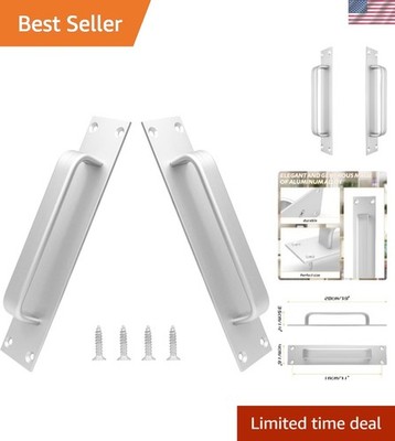 Versatile 2-Pack Aluminum Sliding Door Handles - Perfect for Cabinets & Doors