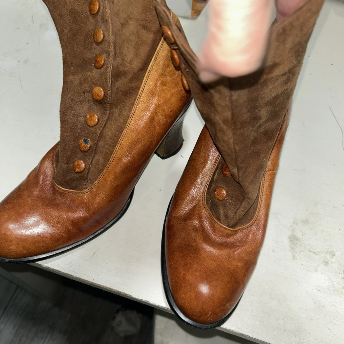 Sandales EL DANTES Couture - Talon Aiguille Strass 8cm - Taille 41 - Beige/Brun - Cuir - Élégantes