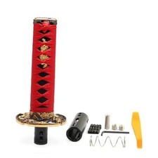 Automatic Katana Shift Knob Samurai Sword Weighted Gear Shifter 15cm Redblack