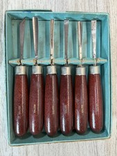 Vintage Wood Carving Chisel Set 6 Piece Compl...
