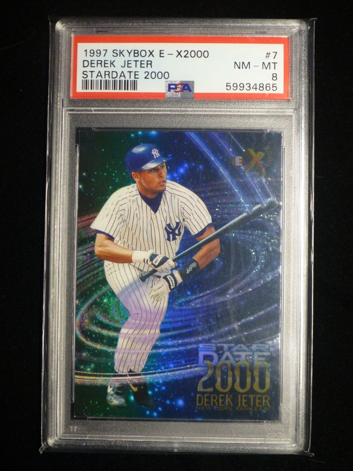 1997 Skybox E-X2000 Derek Jeter #7 Star Date 2000 PSA 8 NM-MT