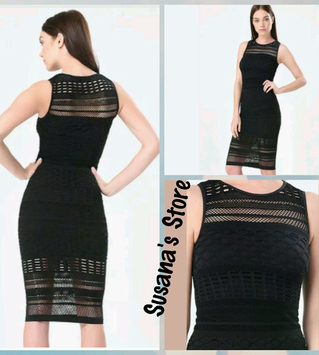 mesh stripe dress Striped Mesh Maxi Dress Black