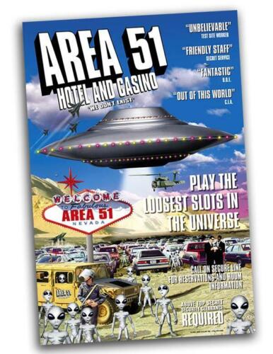 Area 51 Hotel & Casino Alien UFO Area51 Poster 24x36 - Bild 1 von 1