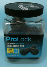 ProLock Push-to-Connect Reducing Tee 3/4" x 1/2" x 3/4" Brass Fitting 3 Pack