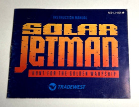 Solar Jetman (Nintendo NES, 1990) Cart & Manual  - Tested! Works!