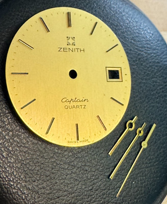 Zenith Captain Quartz Champagne Dial 26Mm; Gold Hands Black Stripe