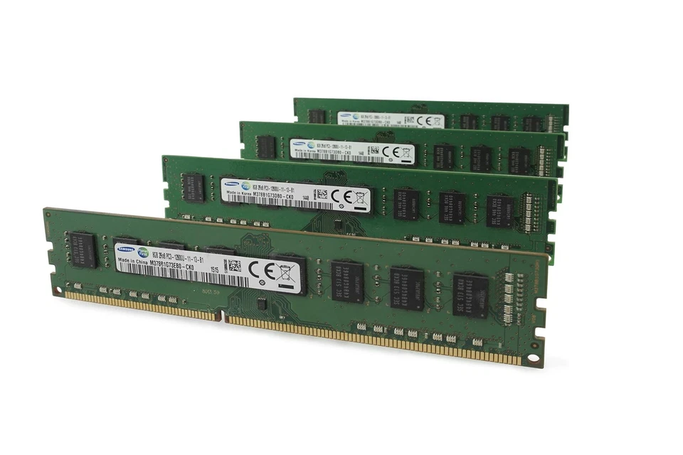 Samsung 32GB Kit | 4x 8GB DDR3 RAM | 2Rx8 PC3 12800U 1600Mhz  | Arbeitsspeicher