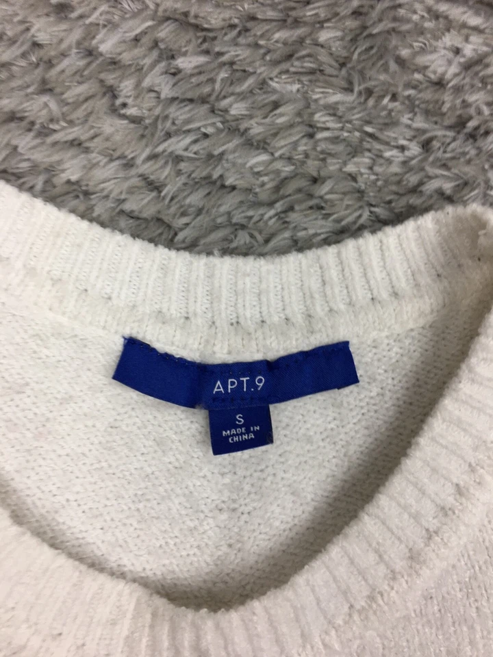Suéter Apt 9 Mujer Talla Pequeña Blanco Gris Negro Suave Invierno Foto 4 de 4