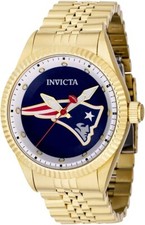 Invicta Men's NFL New England Patriots 42442 Japanese Quartz Watch Damaged Box