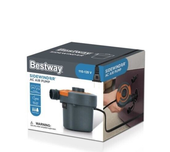 Bestway Sidewinder Bomba de Aire AC 110-120V Inflación Deflación Colchón Camping