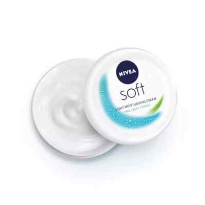 100 ML NIVEA Soft Light Moisturizer for Face, Hand & Body, Non Sticky Cream