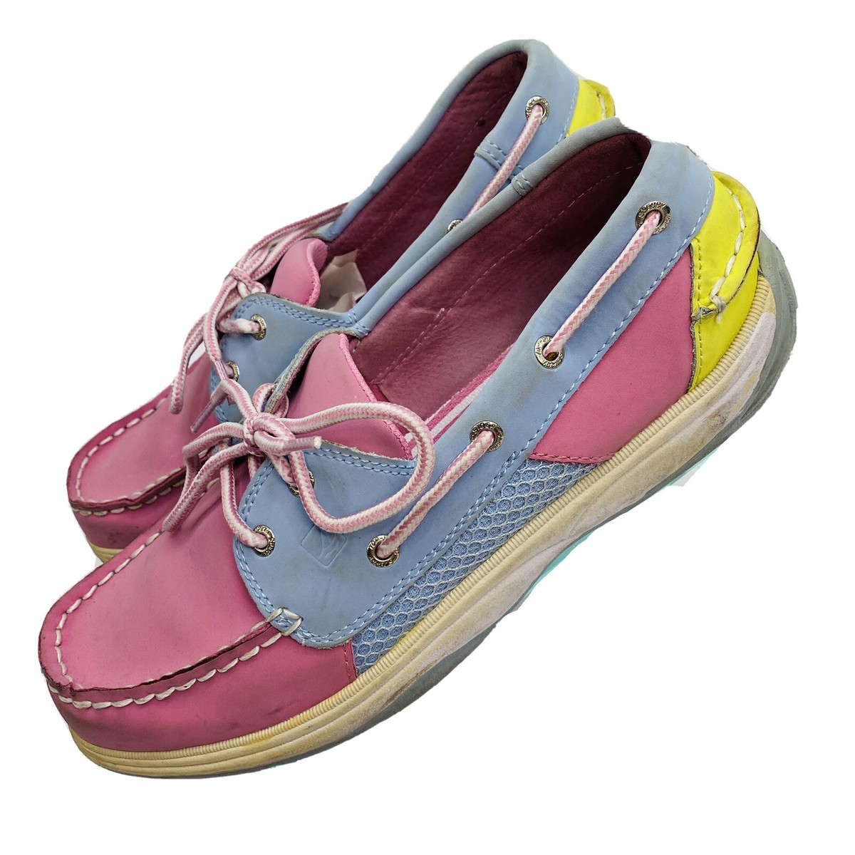 Sperry Top-Sider Boat / Deck Shoes Leather Girl Size 6.5 M Pink 