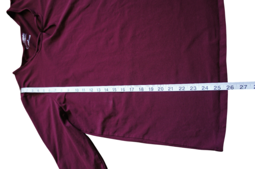 Catherine's Suprema Collection Women's T Shirt 1X Red Burgundy Keyhole Neck - Picture 4 of 10
