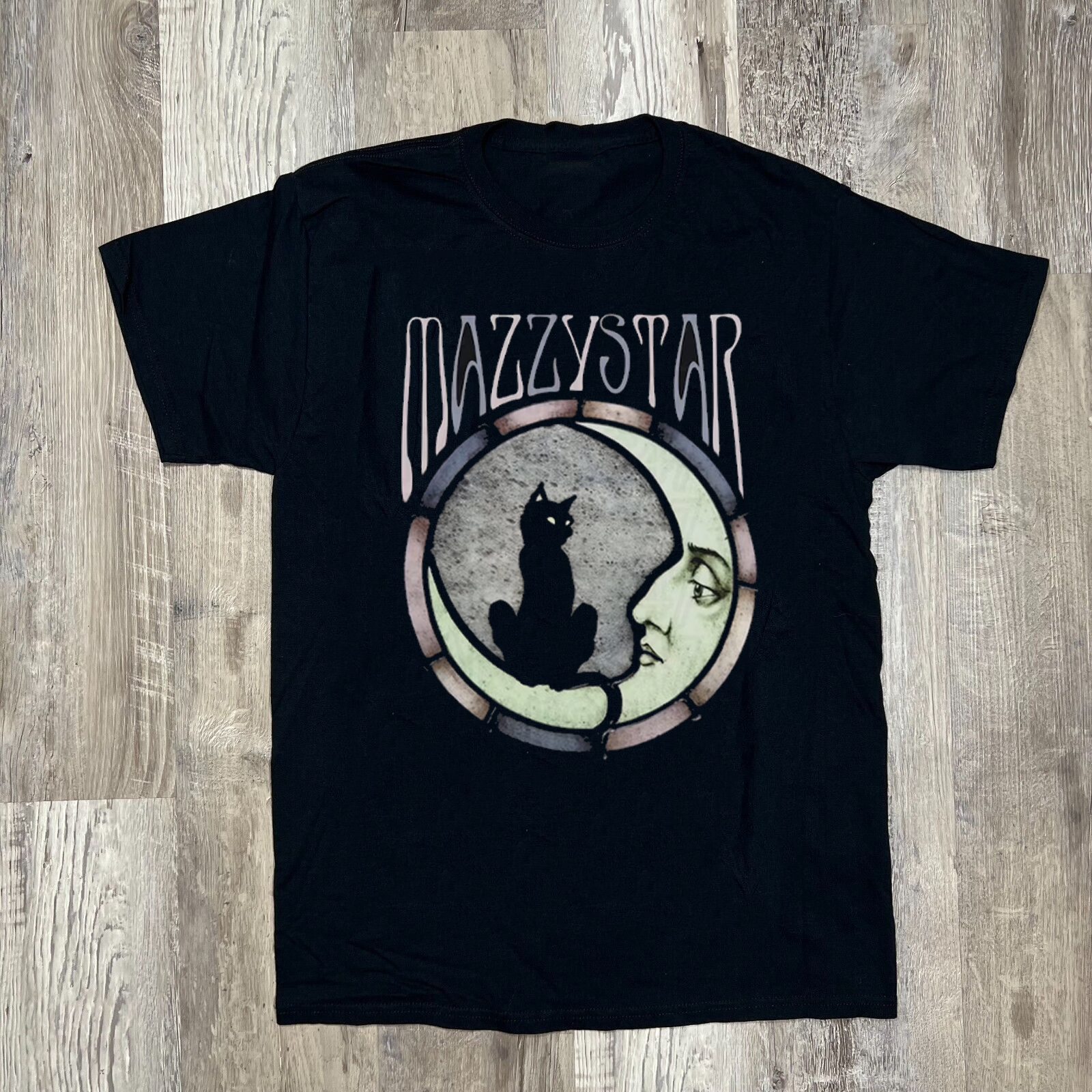 Mazzy Star Moon and Cat T Shirt Full Size S-5XL