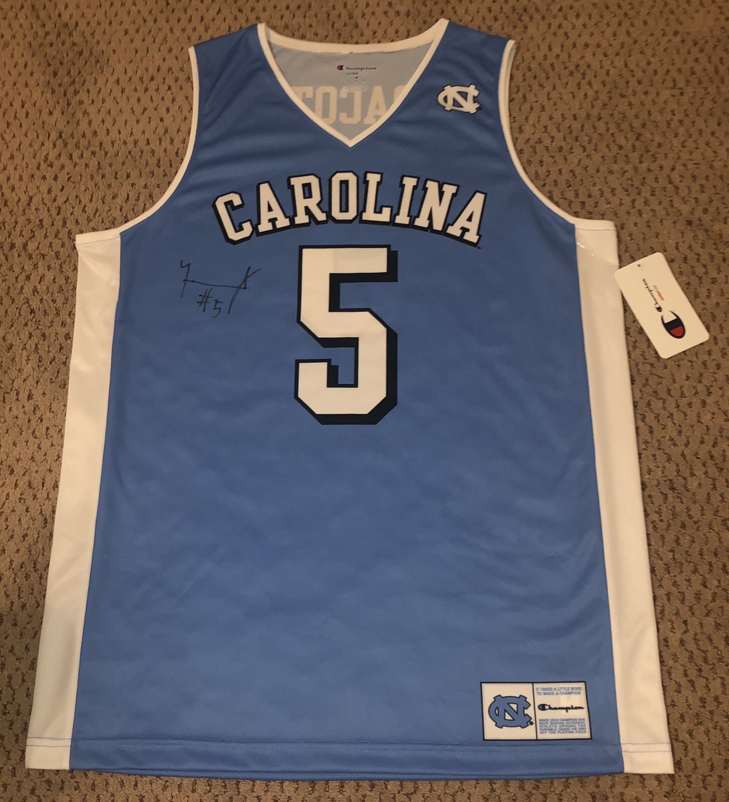 ARMANDO BACOT SIGNED UNC JERSEY AUTOGRAPH BASKETBALL JSA NORTH CAROLINA MEDIUM 