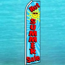 HOT SUMMER SALE FLUTTER FLAG Tall Curved Feather Swooper Banner Advertising Sign