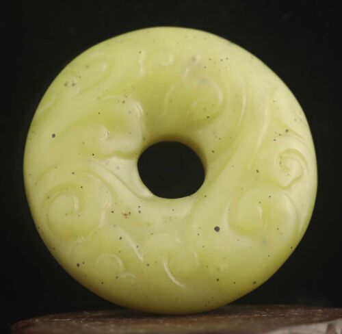 Old natural jade hand-carved statue of flower pendant #20 - 第 1/5 張圖片