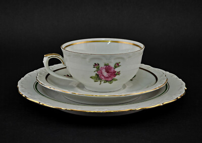 A-9240187-d Collection Cup Floral Decoration Kahla Thuringia Rose Gold Rim