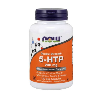 Now Foods - 5-HTP 200 mg - Double Strength - 120 Veg Count