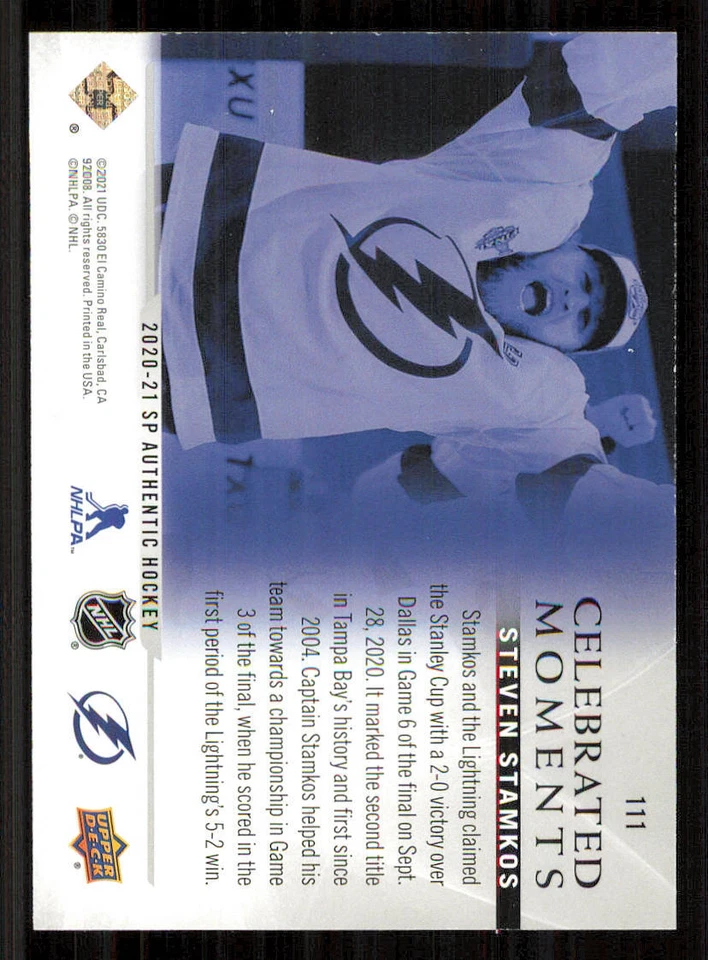 2020-21 SP Authentic #111 Steven Stamkos CM - Image 2 of 2
