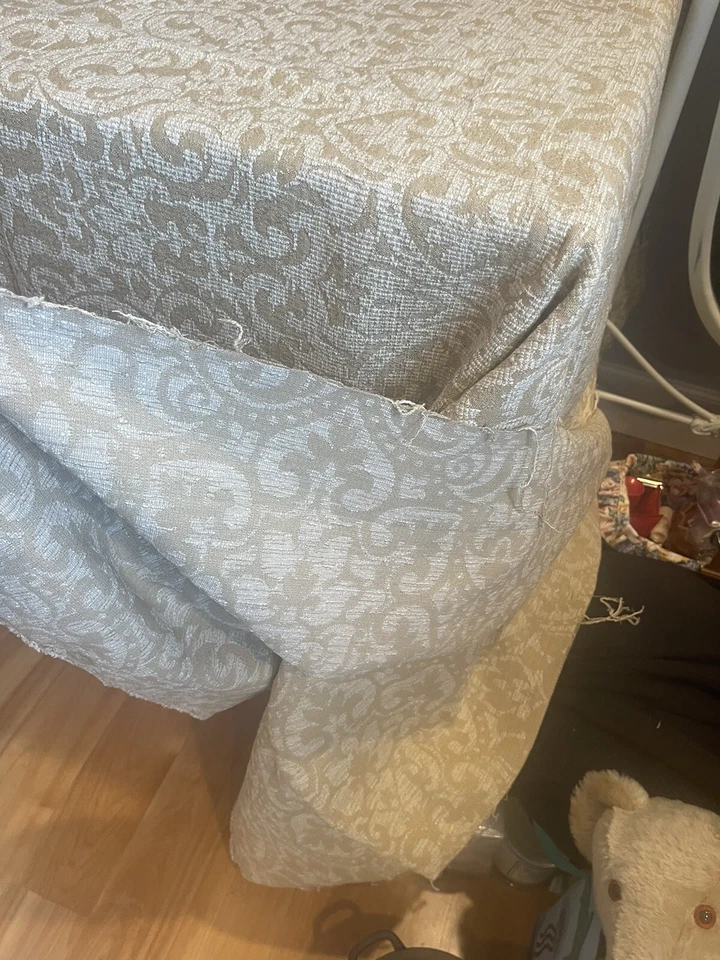 Robert Allan Gold Damask Upholstery Fabric, 4.15 yards 65" width new mint lovely - Image 4 of 4