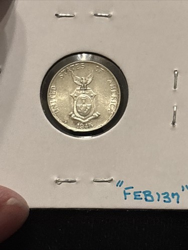 Moneda de plata de 10 centavos de Filipinas 1945 d “feb137” administración de Estados Unidos - Imagen 19 de 19