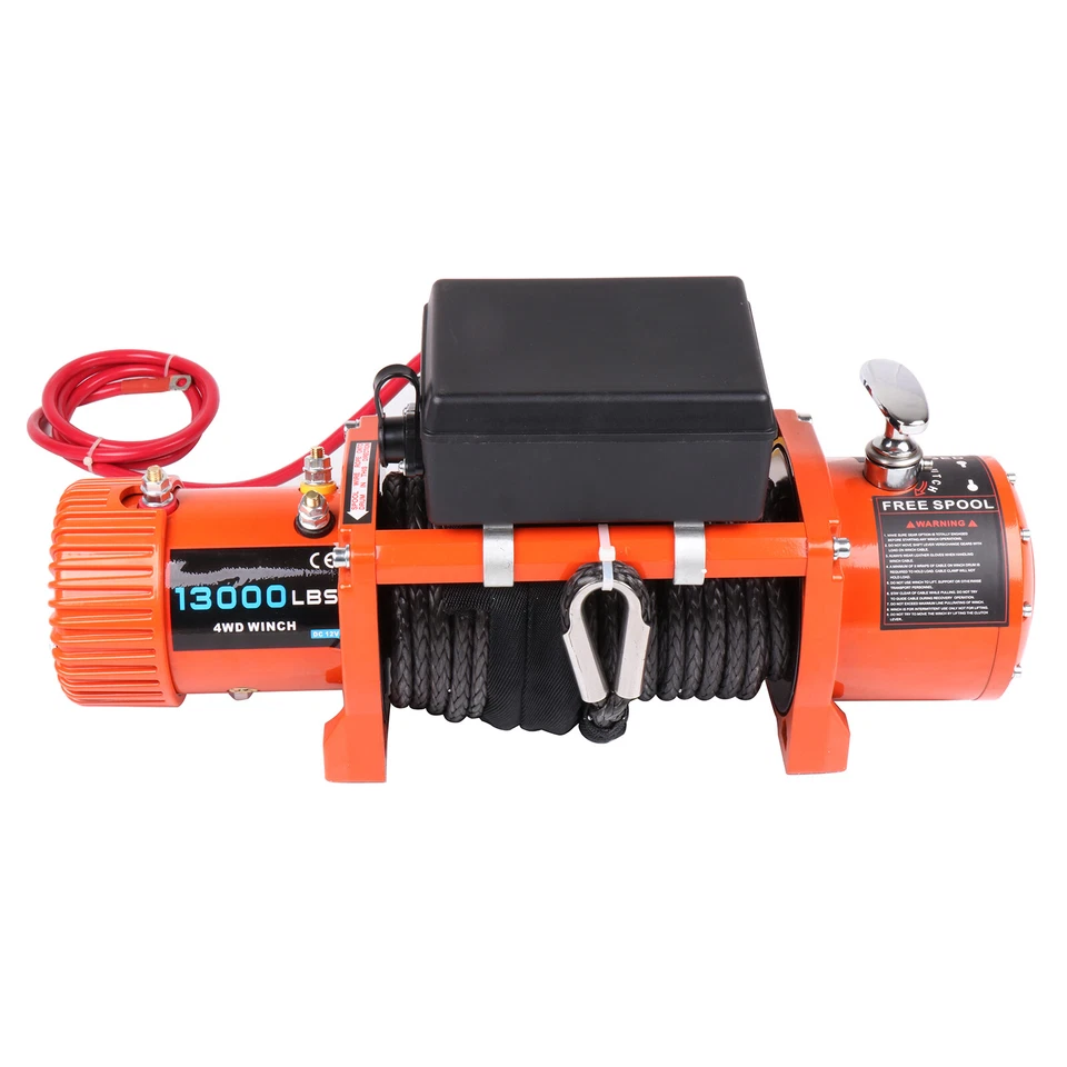 Remolque ECCPP 13000LBS cabrestante eléctrico cuerda sintética impermeable 12V 4x4 Foto 3 de 4