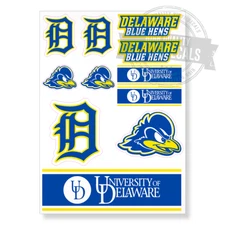 University of Delaware NCAA Blue Hens A4 Printed Vinyl HQ Decal Sticker Kit New