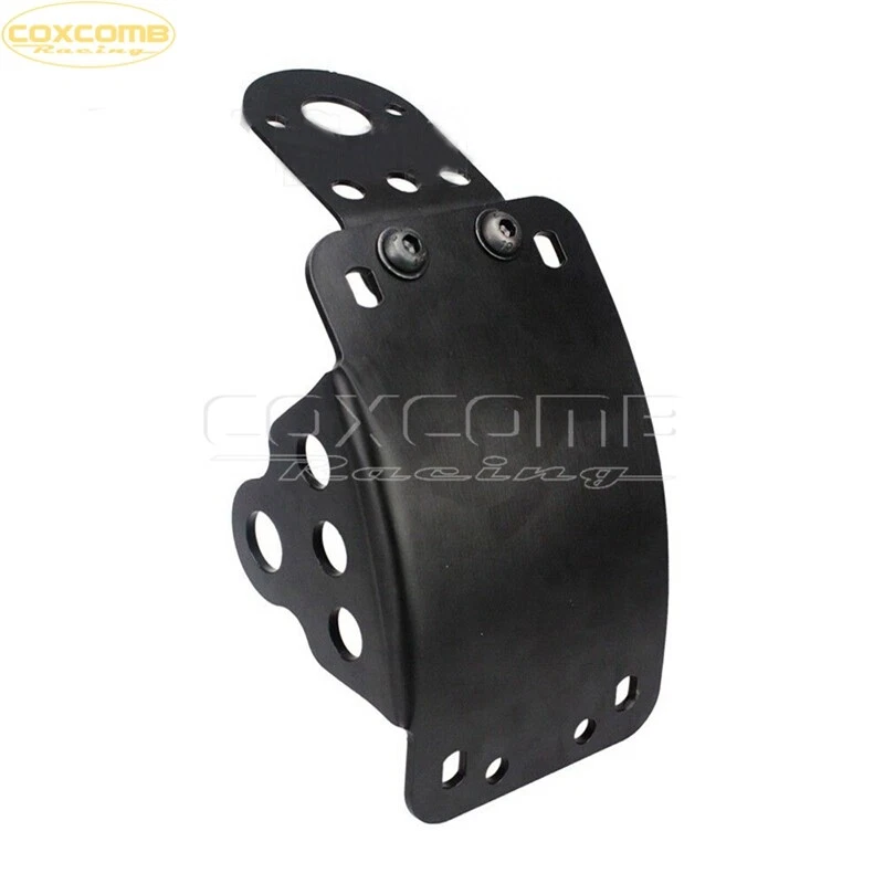 Soporte de luz trasera de matrícula de montaje lateral para Harley Bobber Chopper personalizado Foto 2 de 4