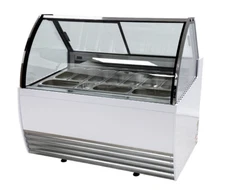 NSF 56" 10 Pan Gelato Display Showcase Dipping Cabinet Ice Cream Freezer