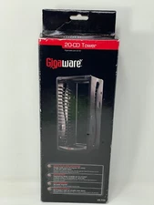 GigaWare 20 Disc CD Storage Tower Organizer Rack Black