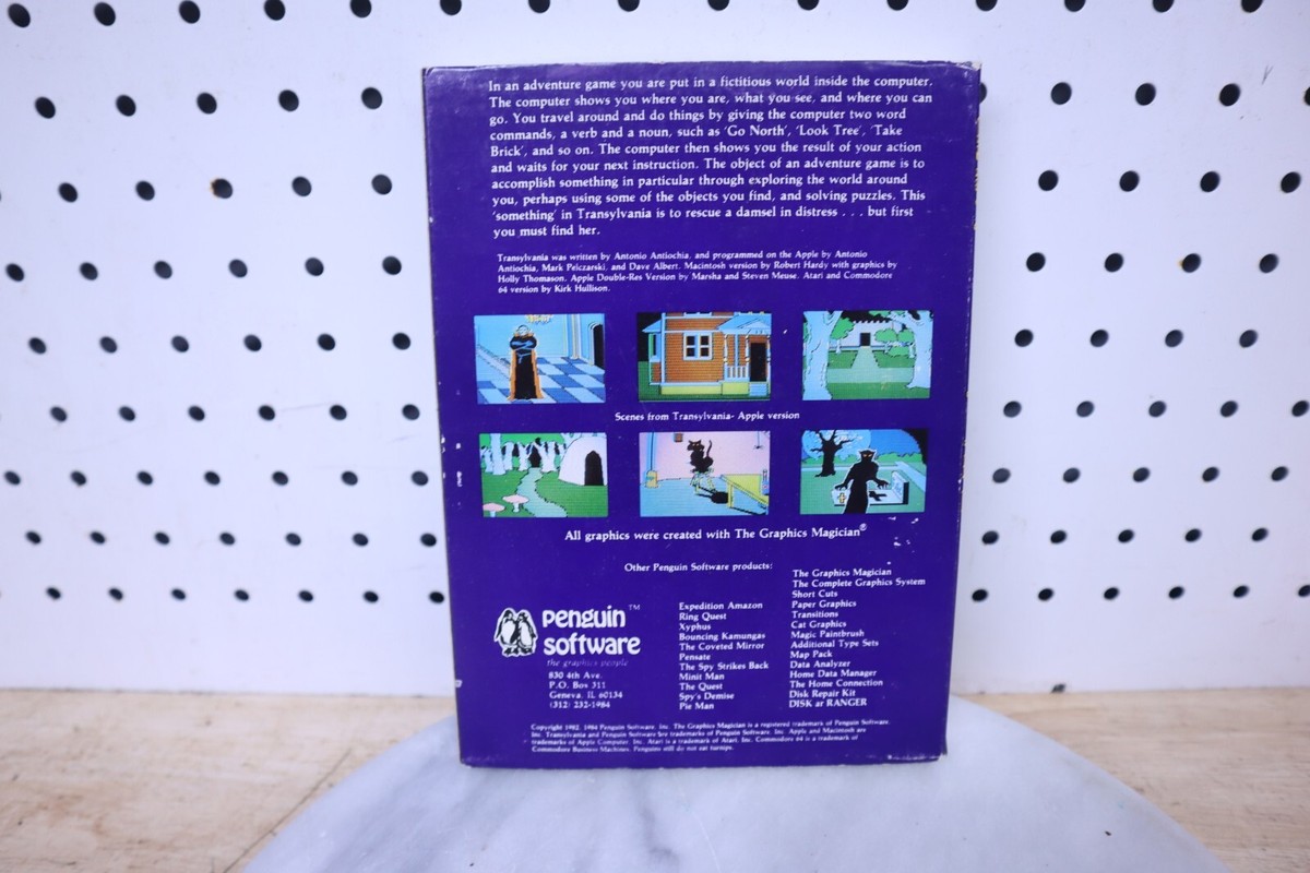 TRANSYLVANIA 1984 Macintosh Computer Penguin Software Video Game