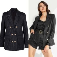 Generation Love Cassidy Black Metallic Striped Blazer NWT