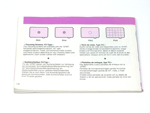 Contax 167MT Instruction Manual - Multiple Copies, Varying Conditions - Picture 3 of 5
