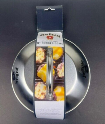 Jim Beam 9'' Round Stainless Steel Burger And Cheese Melting Dome