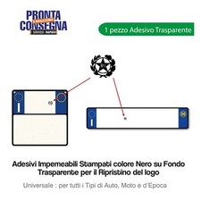 1 Stemma Adesivo Logo Repubblica RI Stella Restauro Targa D'epoca Bollino Vespa