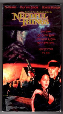 NEEDFUL THINGS VHS TAPE -ED HARRIS- MAX VON SYDOW-B BEDILLA  1994 NEW & SEALED