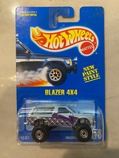 1992 Hot Wheels Blue Card Collector 258 Blazer 4x4 Blue Wwindow Hw Logo Wctsp