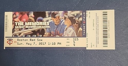 Mookie Betts Red Sox Dodgers Home Run # 57/252 ticket Red Sox at Twins 5/7/2017