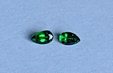 Andy's Gem Garage Sale - Matched pair 4.5x2.5mm Pear Shape Tsavorite  - Natural