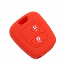 Red Silicone Remote Key Cover Case Holder Accessories Fit For Peugeot 206 307