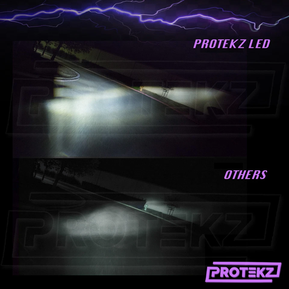 LED Fog Light Kit Protekz H3 6000K 1200W for 2004-2005 Toyota SIENNA Bulb - Image 3 of 4