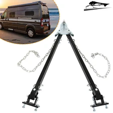 Adjustable Tow Bar 5500lbs w/Safety Chain 24" to 41" Wide For Camper RV Trailer