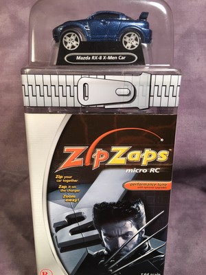ZipZaps 2003 SPECIAL EDITION Micro RC METALLIC BLUE MAZDA RX-8 X-MEN