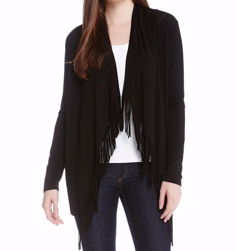 【美品】CLANE FRINGE HALF SLEEVE CARDIGAN CLANE - フリンジ ハーフスリーブ カーディガン - FRINGE HALF