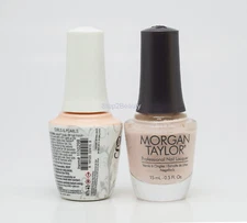 Gelish DUO Soak Off Gel Polish + Morgan Taylor Lacquer - #298 Curls & Pearls