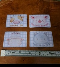 Set Of 4 Vinyl Farm Animal Stickers