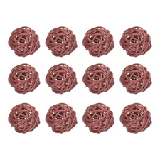 12 Pcs Wicker Rattan Balls 1.6 Inch Rattan Decorative Balls Brown